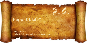 Hepp Ottó névjegykártya